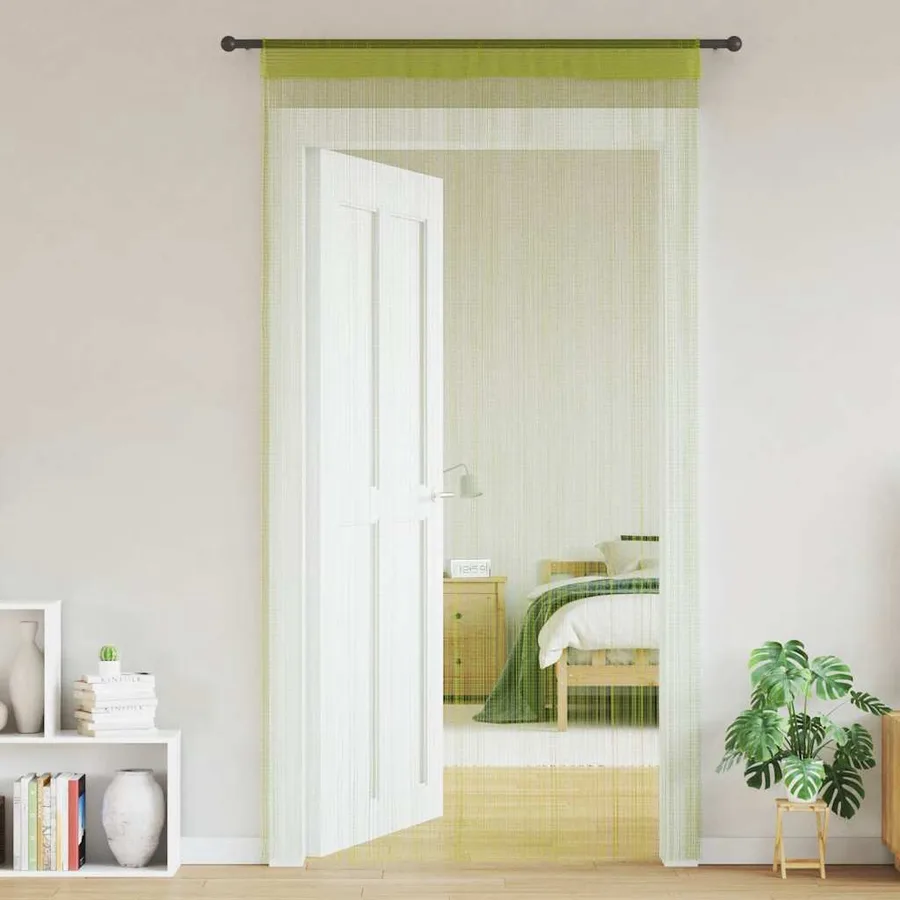Rideau en fils 2 pcs 140 x 250 cm Vert - 2