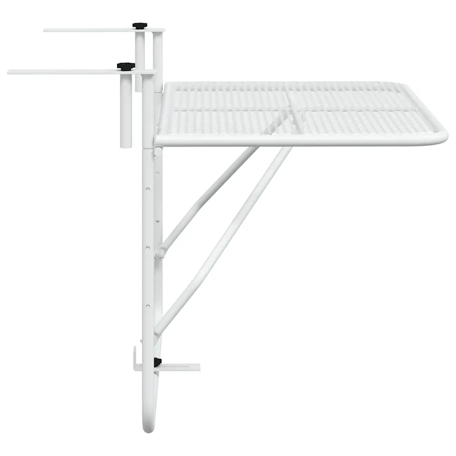 Table de balcon Blanc 60x40 cm Acier - 7