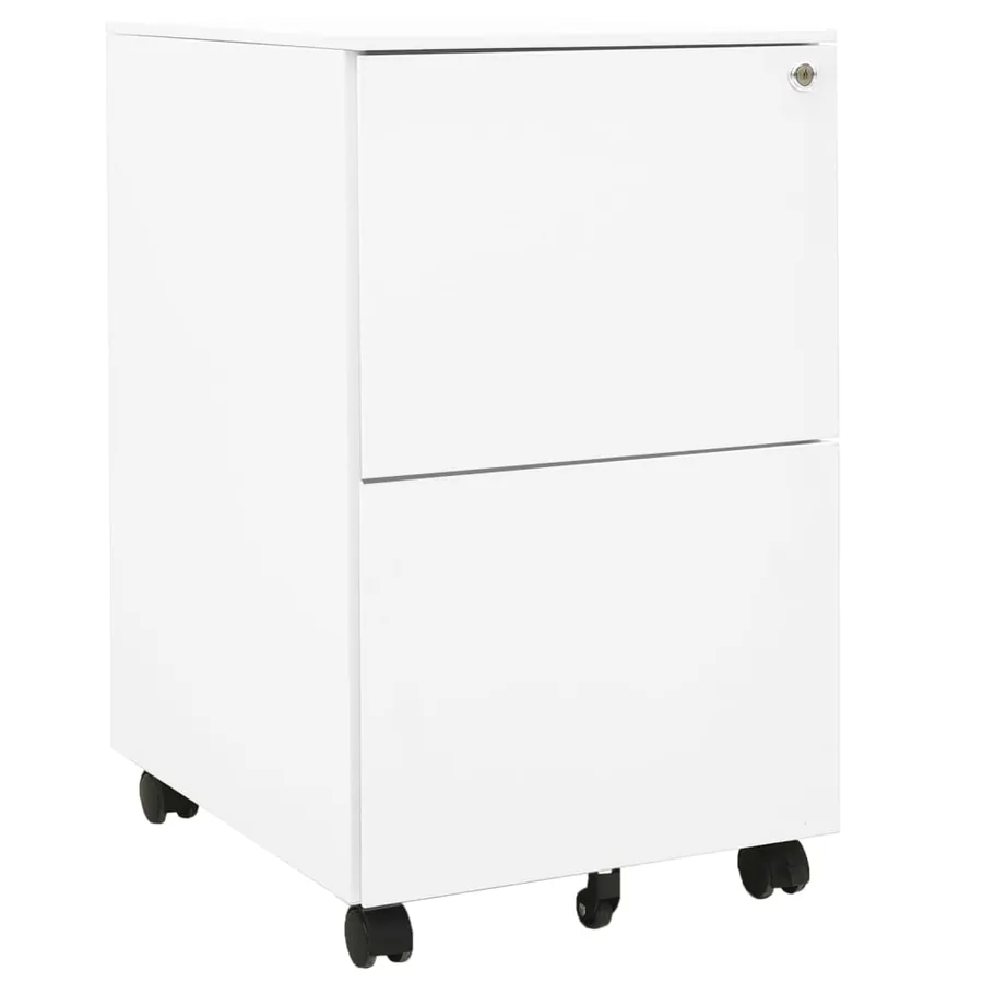 Classeur mobile Blanc 39x45x67 cm Acier