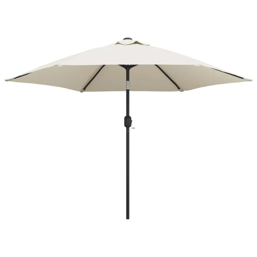 Parasol sable blanc avec Poteau en Acier 3 m - 2