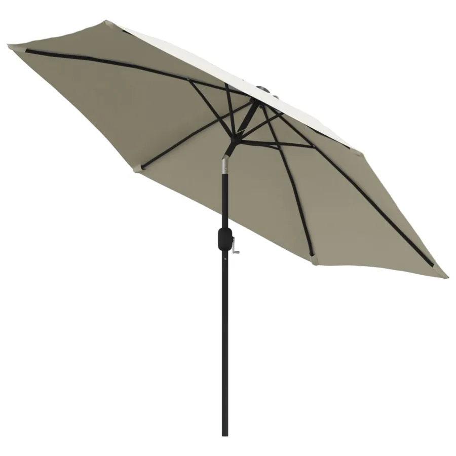 Parasol sable blanc avec Poteau en Acier 3 m - 3