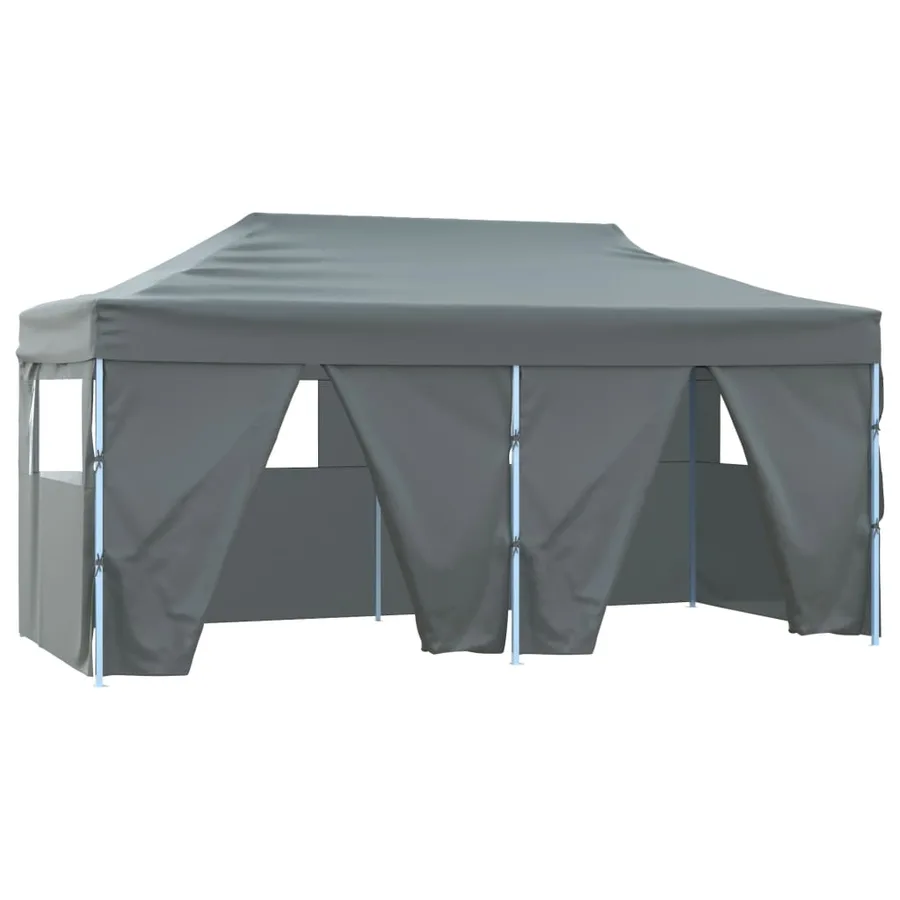 Tente de réception pliable avec 4 parois 3x6 m Acier Anthracite - 2