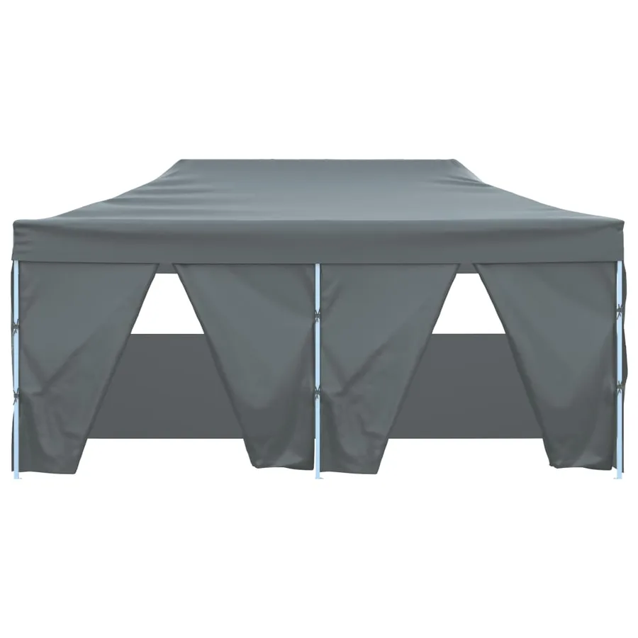 Tente de réception pliable avec 4 parois 3x6 m Acier Anthracite - 3