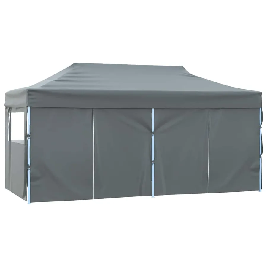 Tente de réception pliable avec 4 parois 3x6 m Acier Anthracite - 4