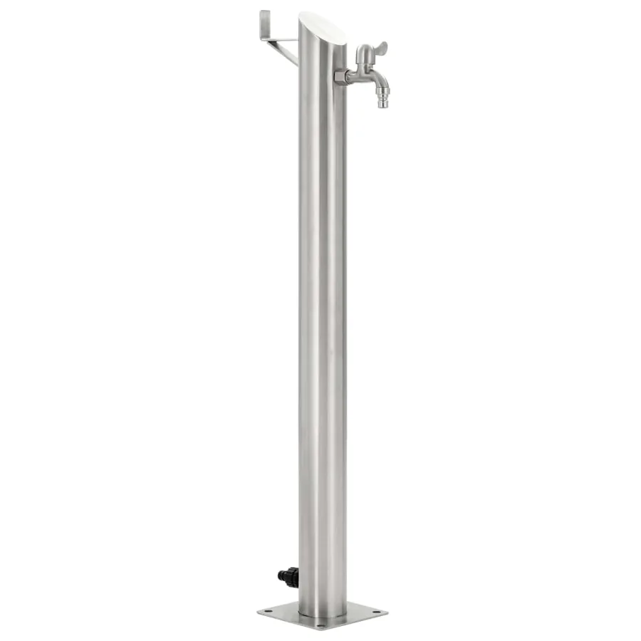 Colonne à eau de jardin ronde Acier inoxydable 95 cm