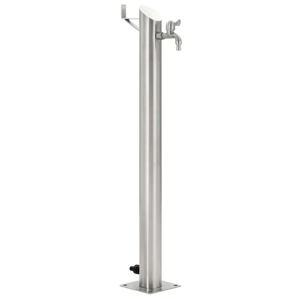 Colonne à eau de jardin ronde Acier inoxydable 95 cm