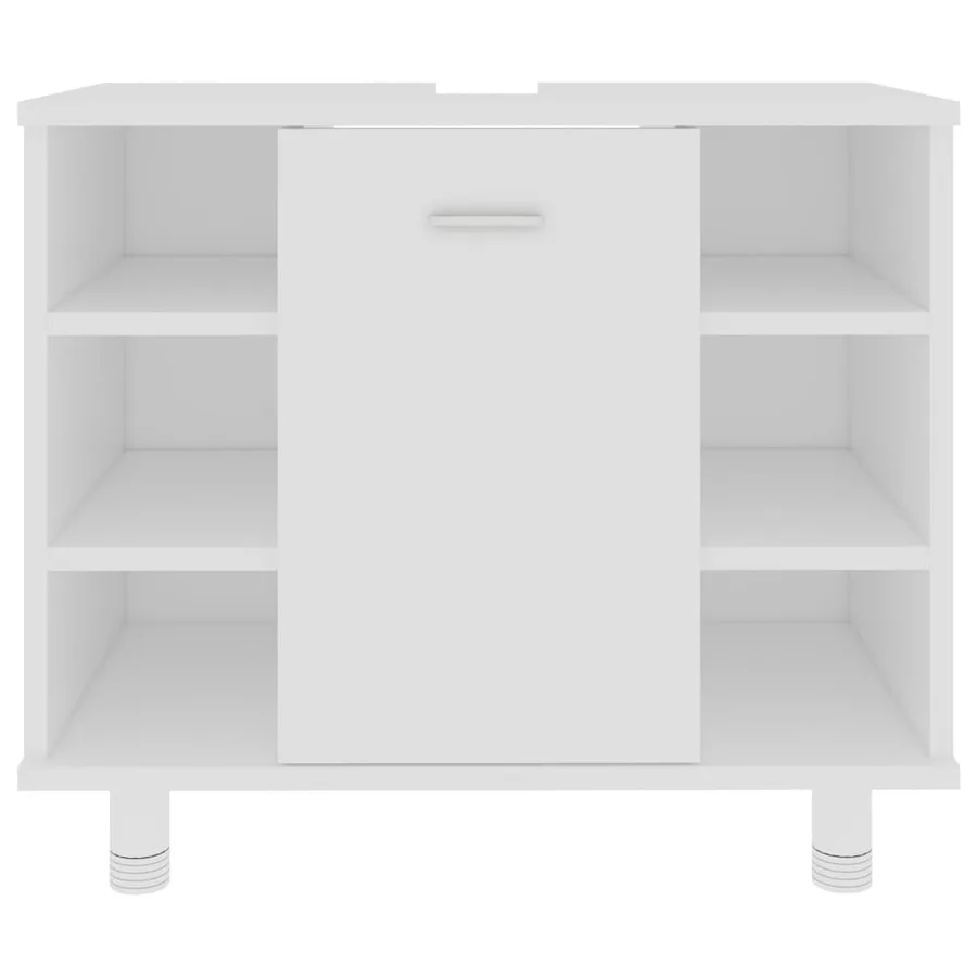 Ensemble de meubles de salle de bain 4pcs Blanc Bois ingénierie - 16