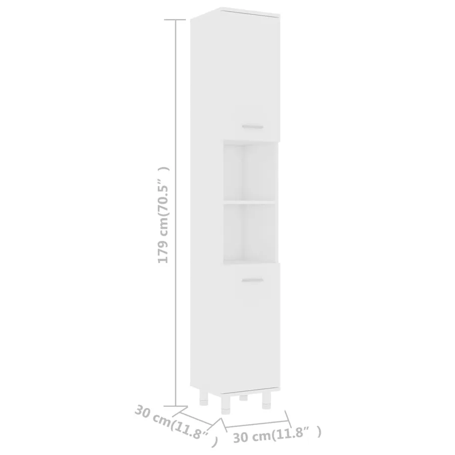 Ensemble de meubles de salle de bain 4pcs Blanc Bois ingénierie - 18