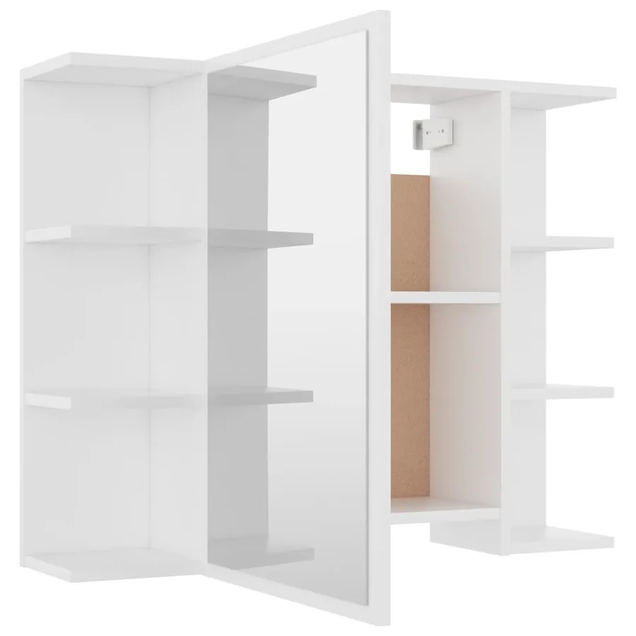 Ensemble de meubles de salle de bain 4pcs Blanc Bois ingénierie - 4