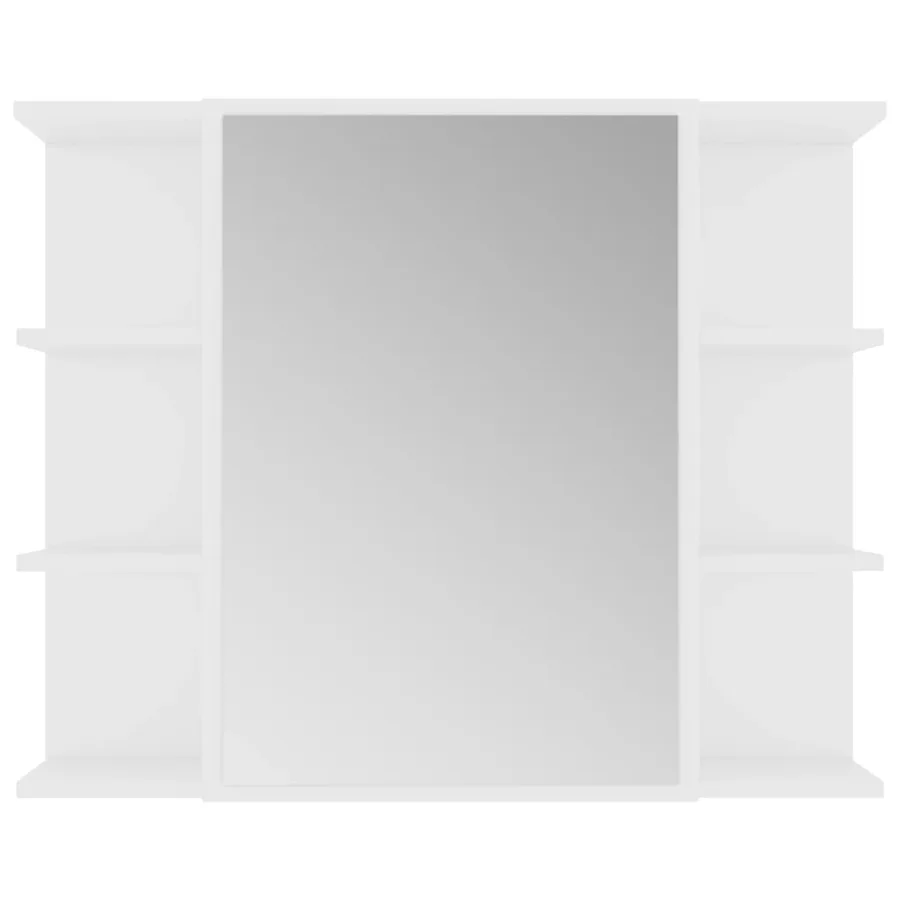 Ensemble de meubles de salle de bain 4pcs Blanc Bois ingénierie - 5