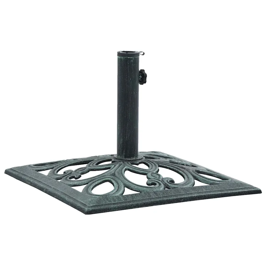 Socle de parasol vert 12 kg 49 cm fonte - 2