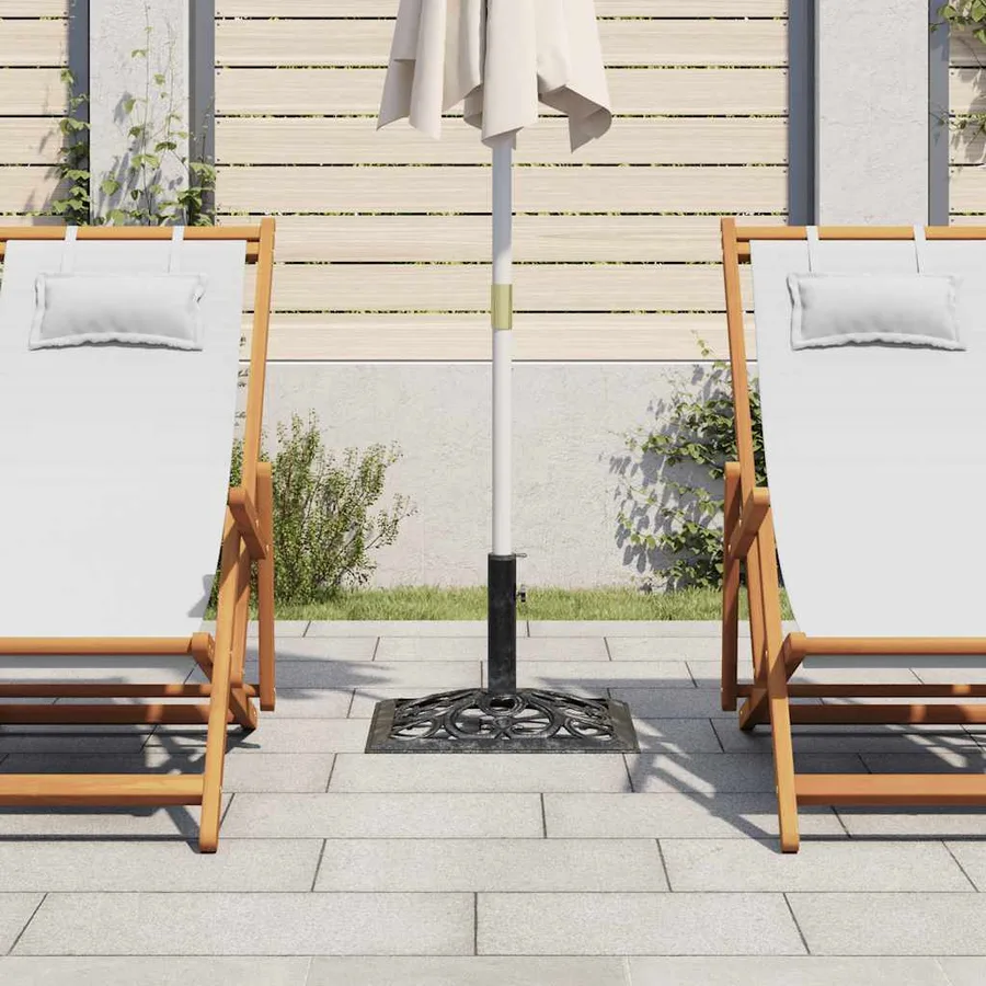 Socle de parasol vert 12 kg 49 cm fonte - 3