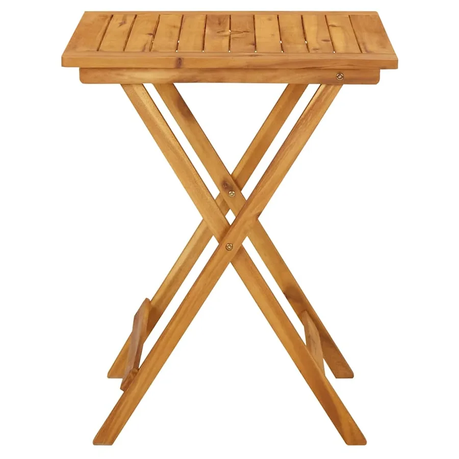 Table pliable de jardin 60x60x75 cm Bois d'acacia solide - 4