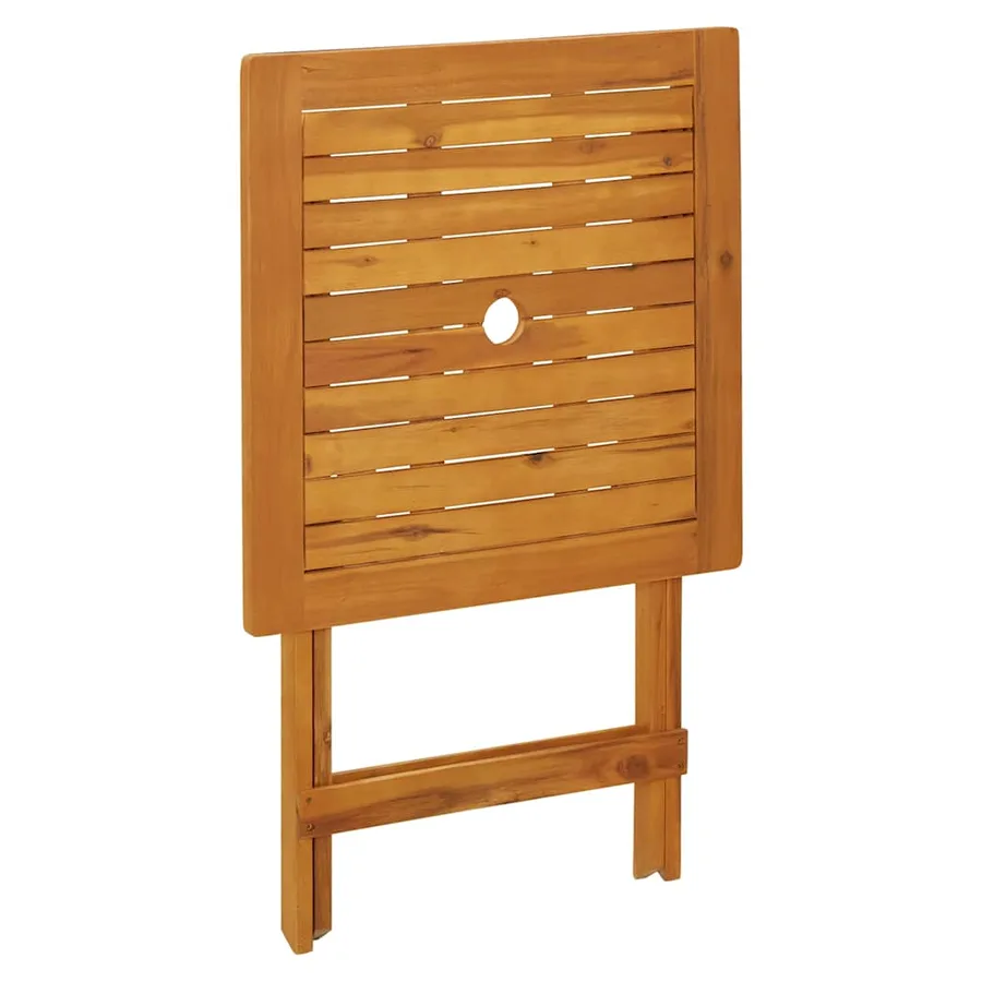 Table pliable de jardin 60x60x75 cm Bois d'acacia solide - 6