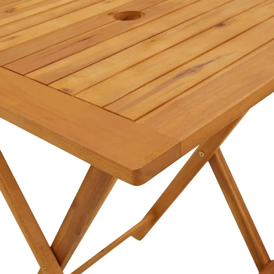 Table pliable de jardin 60x60x75 cm Bois d'acacia solide - 8