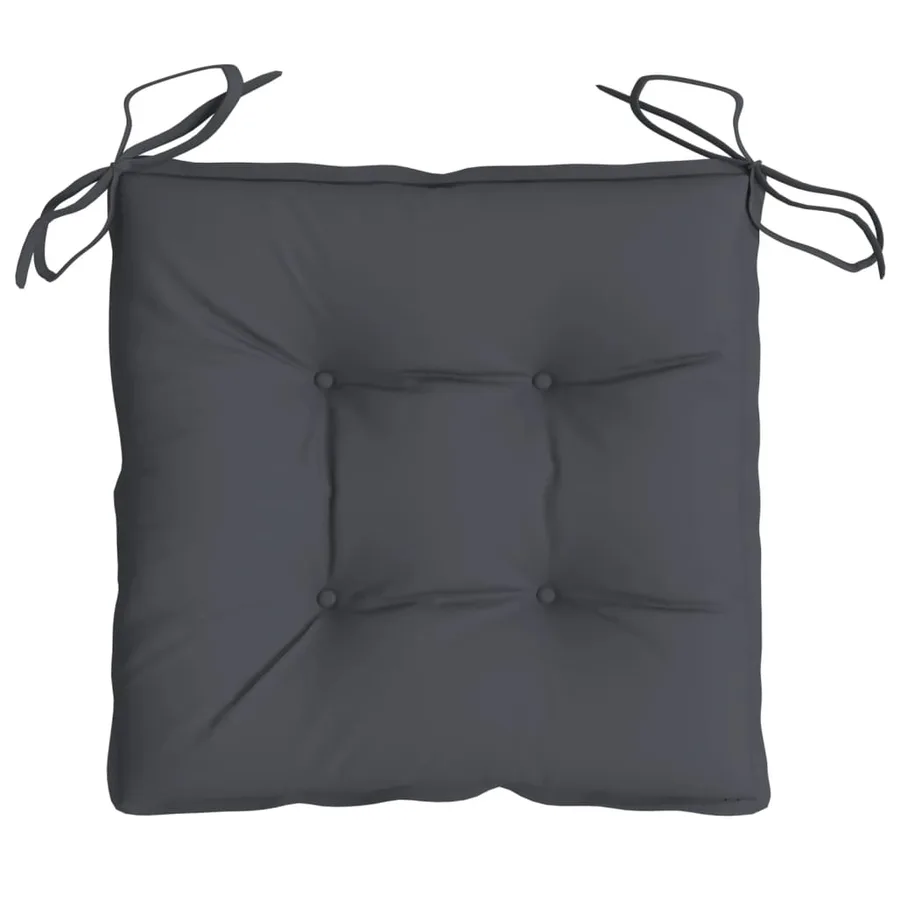 Chaises de jardin et coussins anthracite lot de 2 Bois de teck - 5
