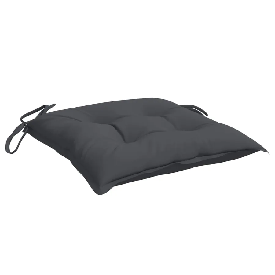 Chaises de jardin et coussins anthracite lot de 2 Bois de teck - 7