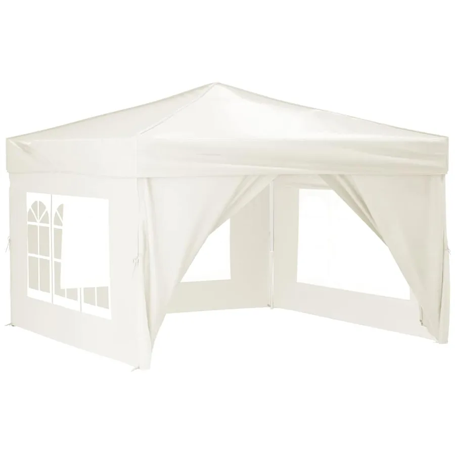 Tente de réception pliable avec parois Crème 3x3 m - 2