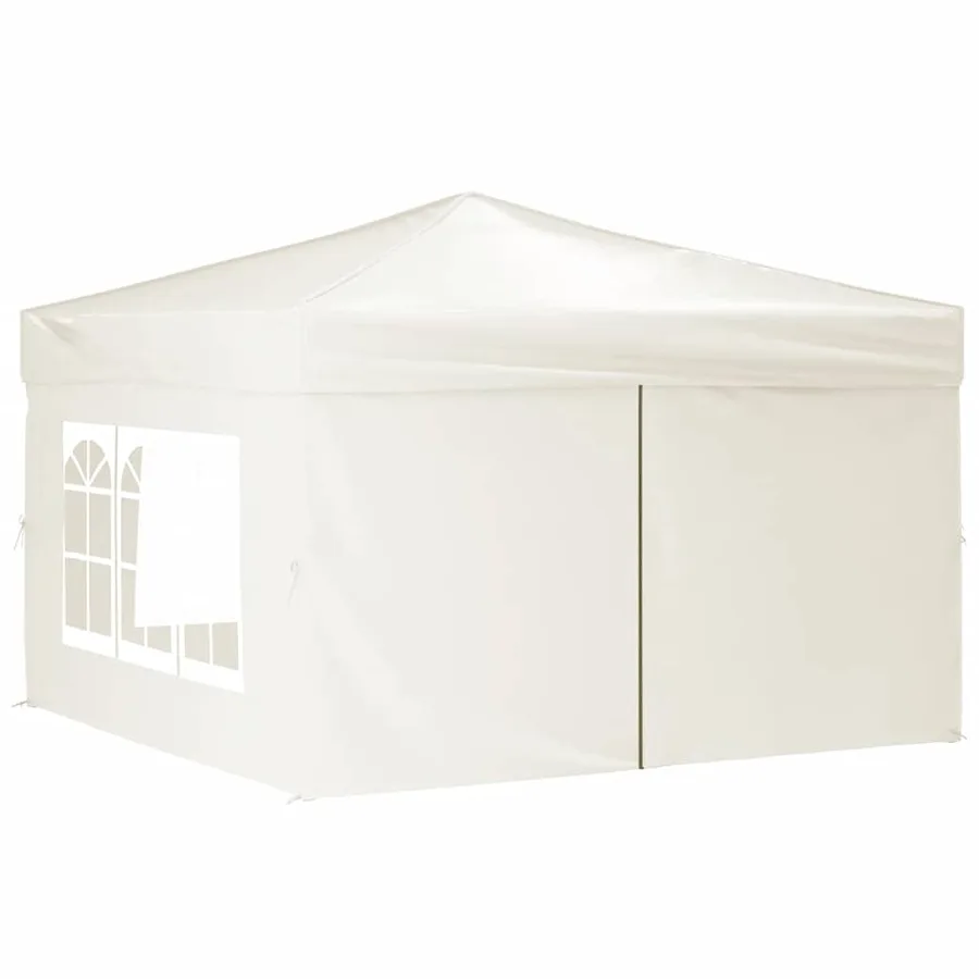 Tente de réception pliable avec parois Crème 3x3 m - 3