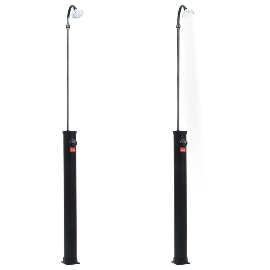 Douche solaire de jardin Noir 215 cm 8 L - 3