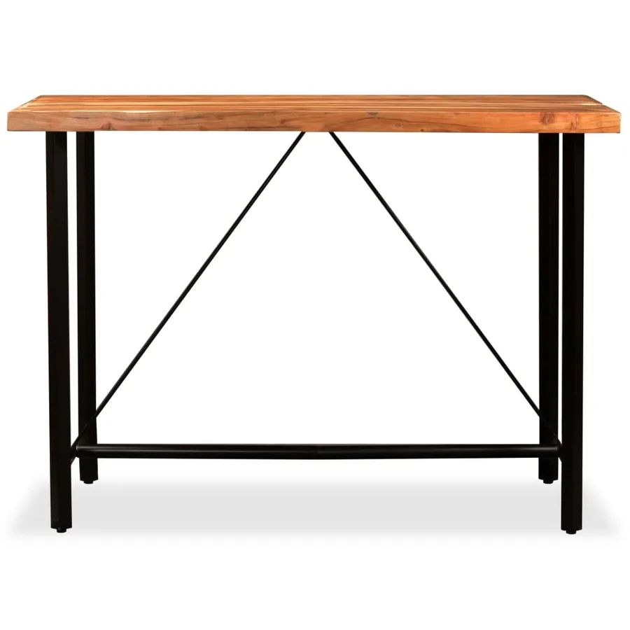 Table de bar Bois massif d'Acacia 150x70x107 cm - 2