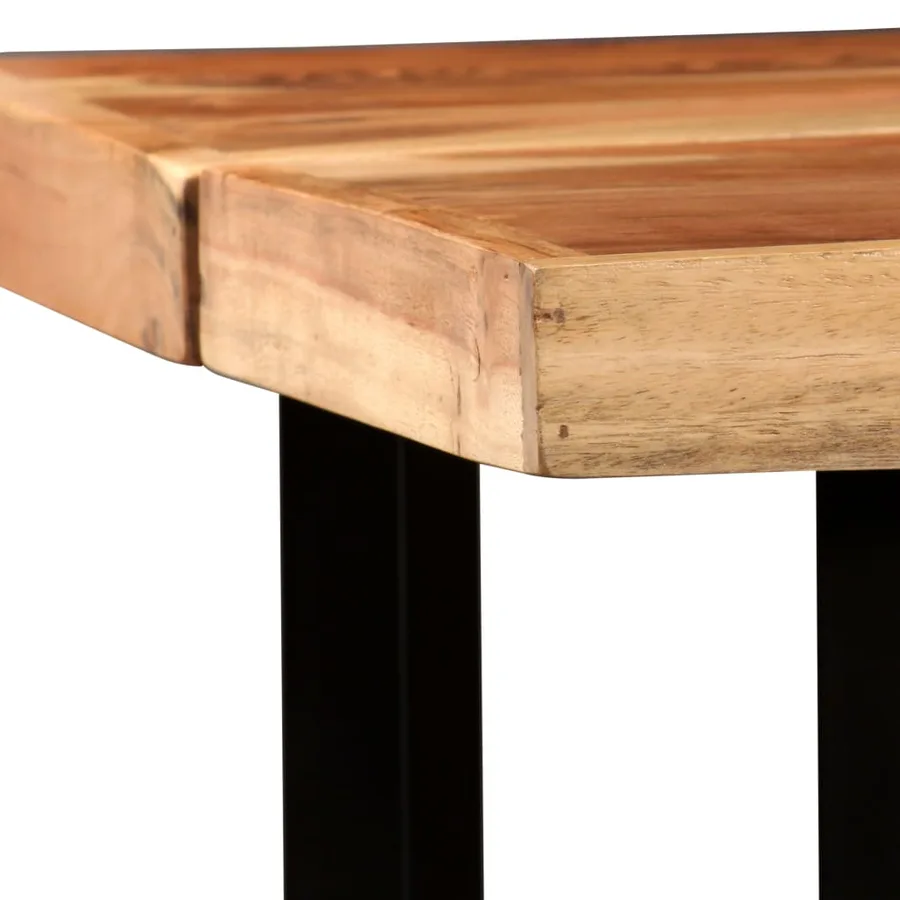 Table de bar Bois massif d'Acacia 150x70x107 cm - 4