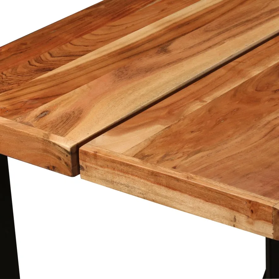 Table de bar Bois massif d'Acacia 150x70x107 cm - 5