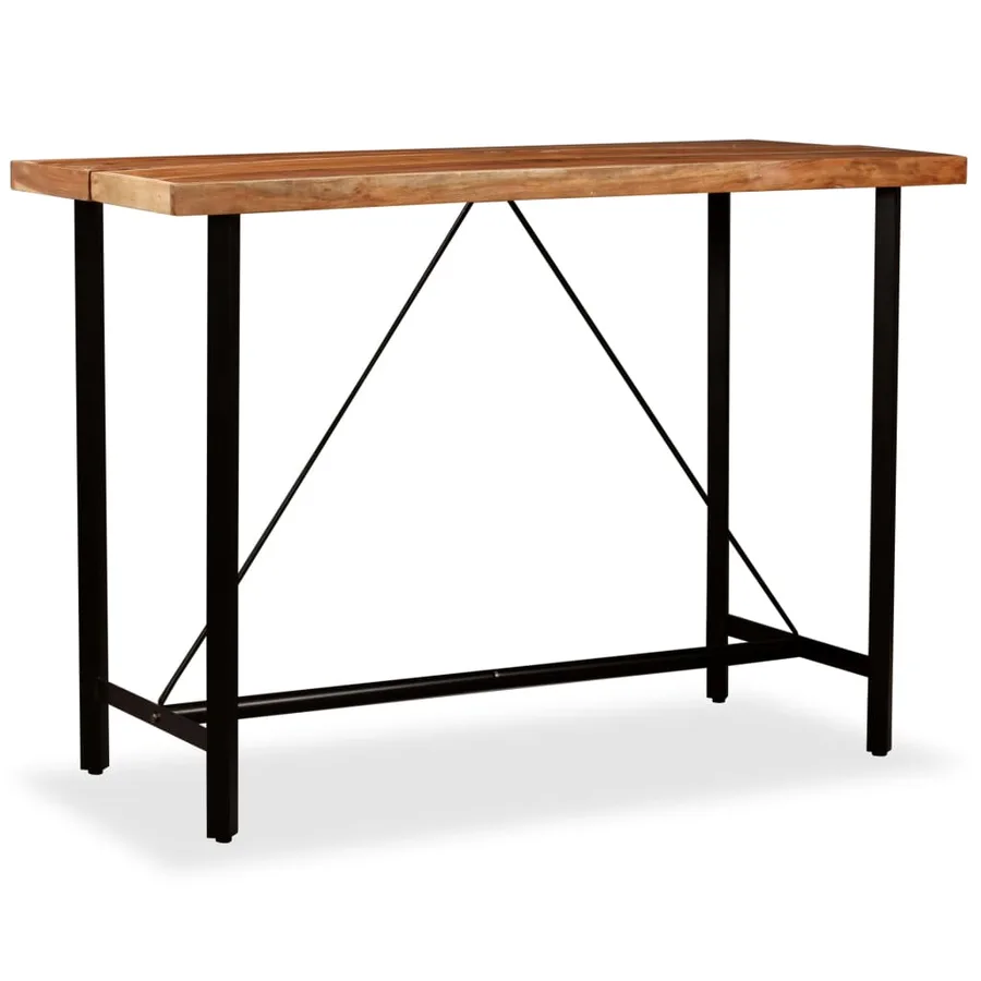 Table de bar Bois massif d'Acacia 150x70x107 cm - 8