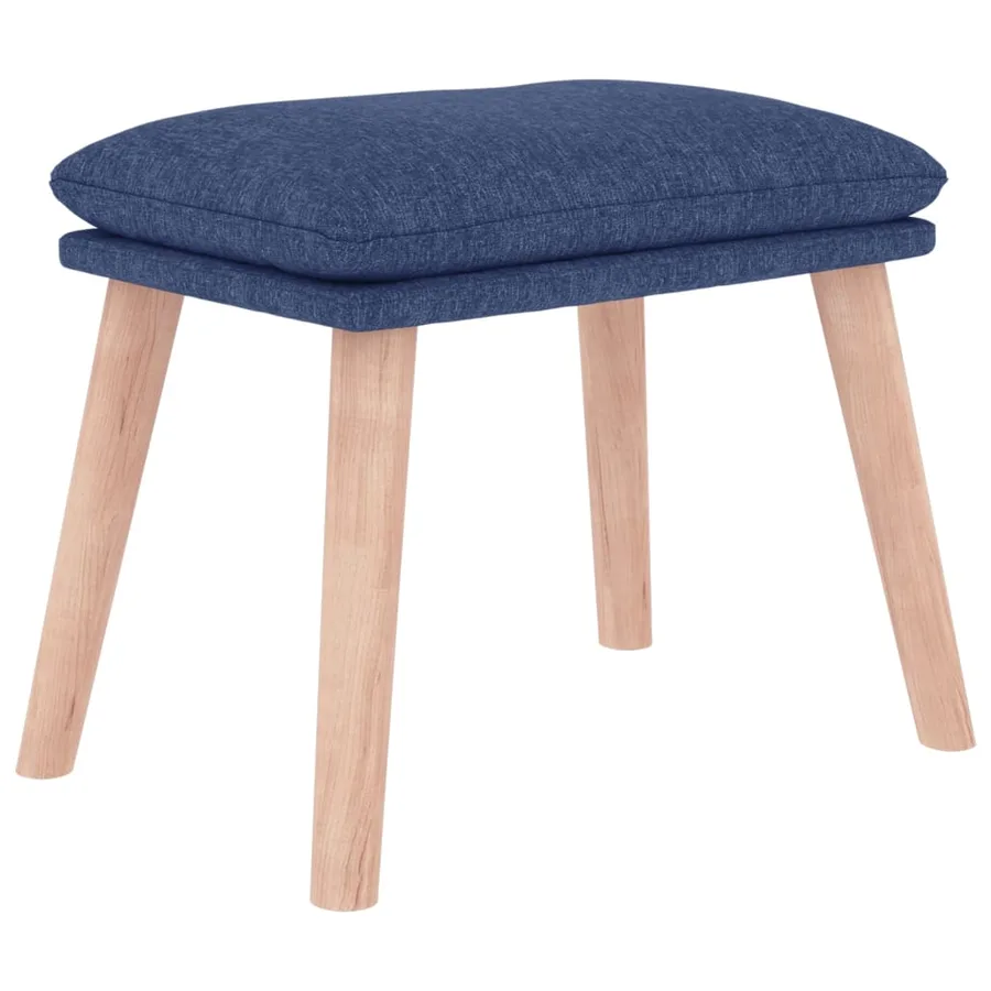 Repose-pied Bleu 45x29,5x35 cm Tissu - 2
