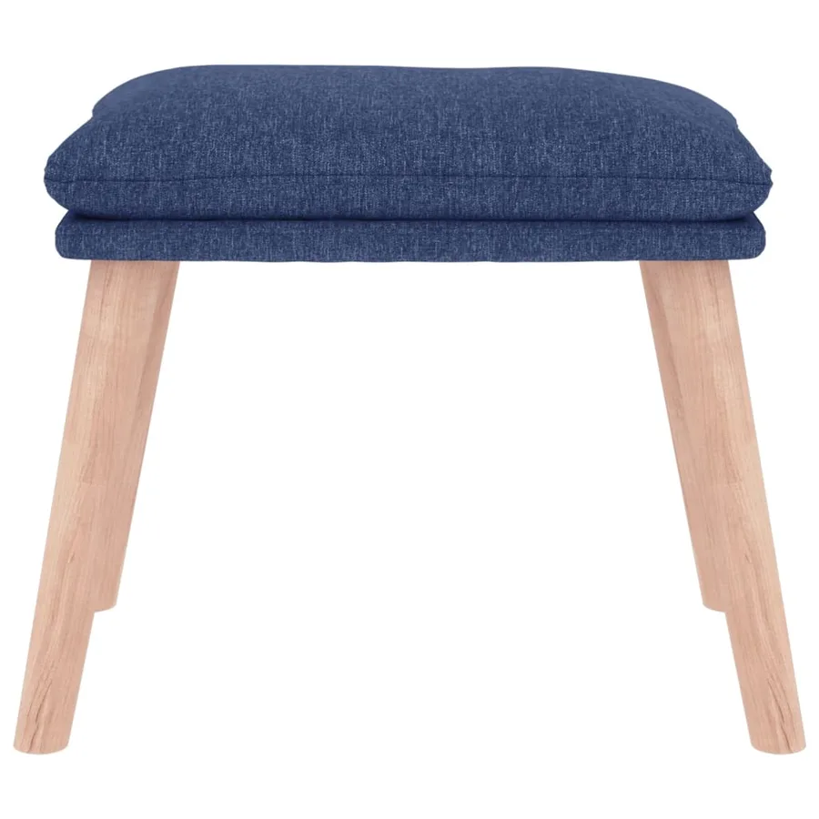 Repose-pied Bleu 45x29,5x35 cm Tissu - 3