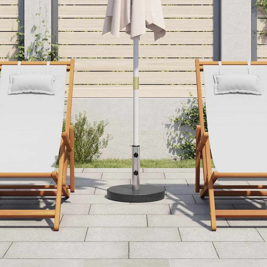 Socle de parasol Granite 20 kg Rond Noir - 3