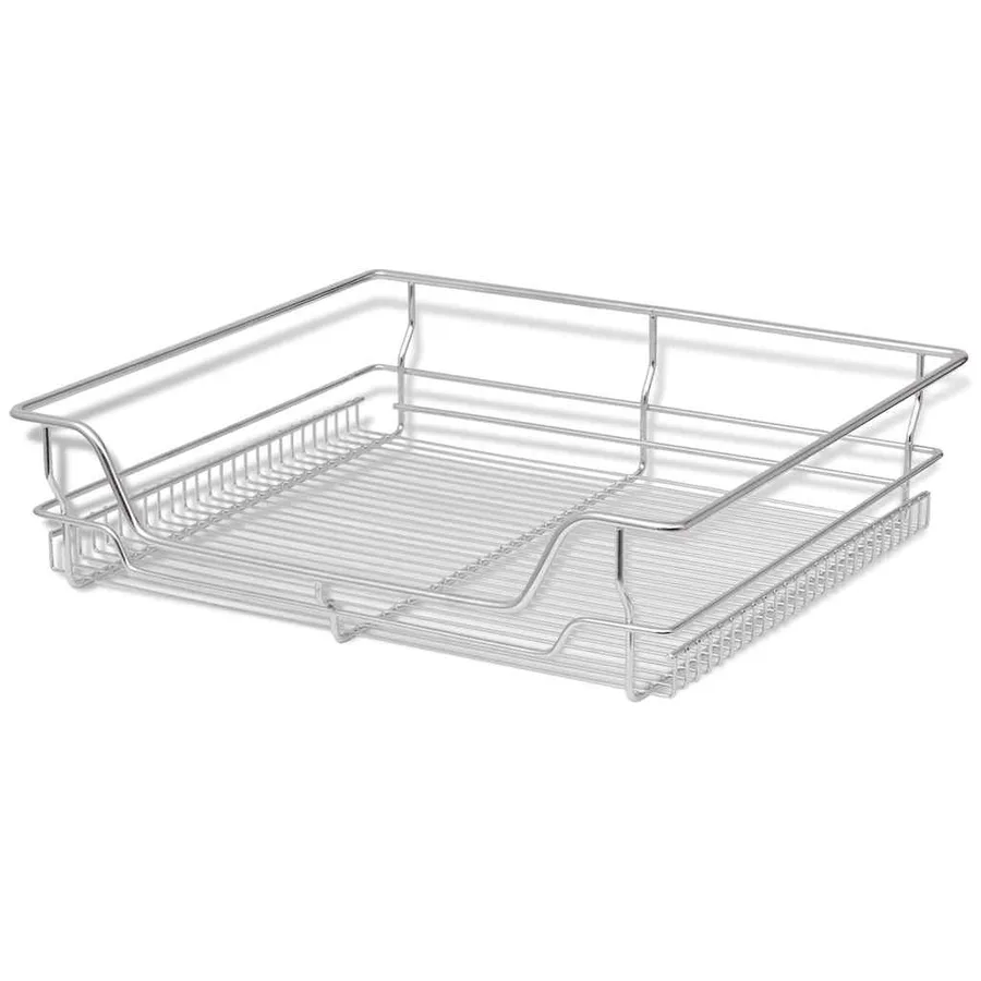 Panier en treillis métallique 2 pcs 600 mm Argenté - 3