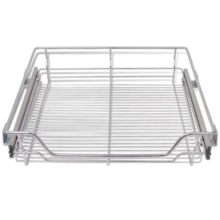 Panier en treillis métallique 2 pcs 600 mm Argenté - 4
