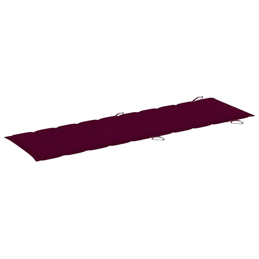 Chaise longue à bascule avec coussin Bois de teck solide - 10