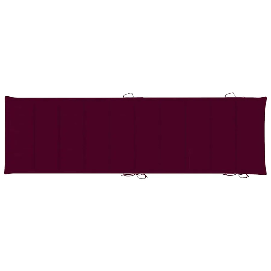 Chaise longue à bascule avec coussin Bois de teck solide - 12