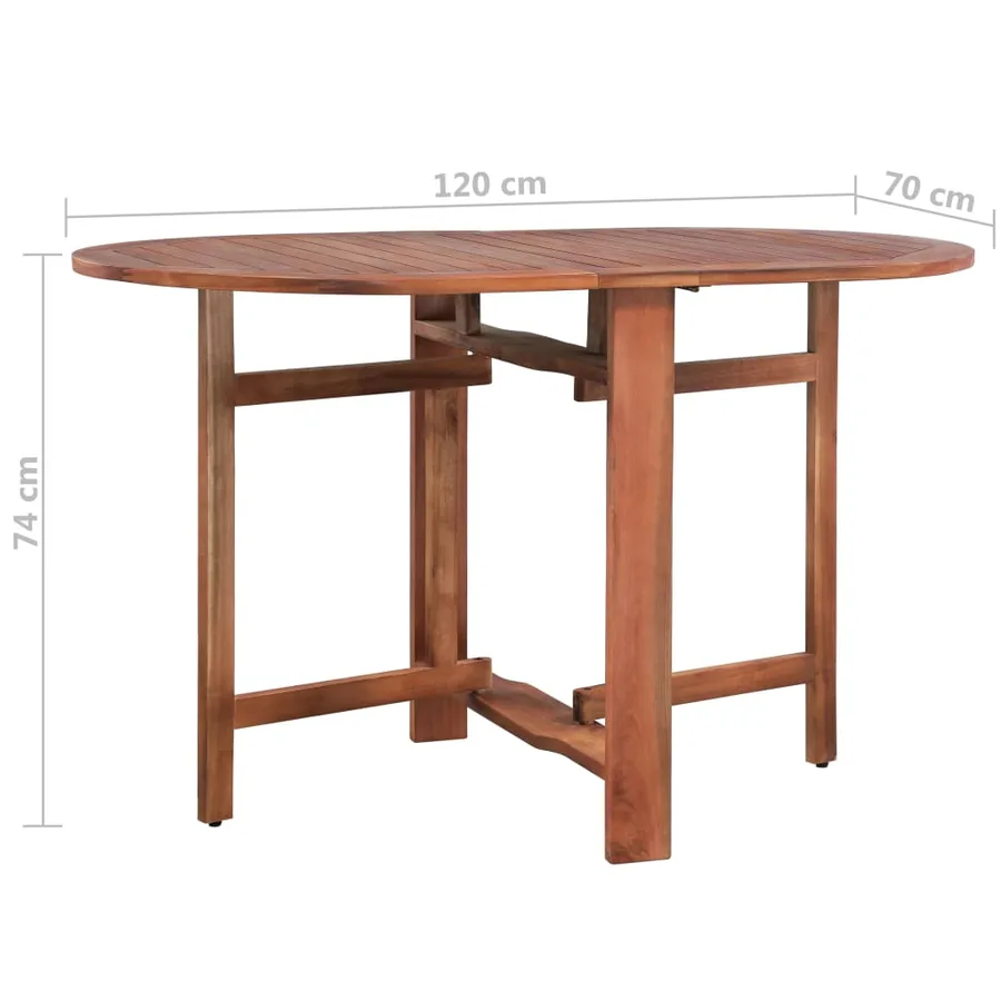 Table de jardin 120x70x74 cm Bois d'acacia massif - 8