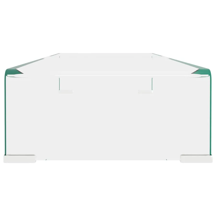 Meuble TV/pour moniteur 80x30x13 cm verre transparent - 4