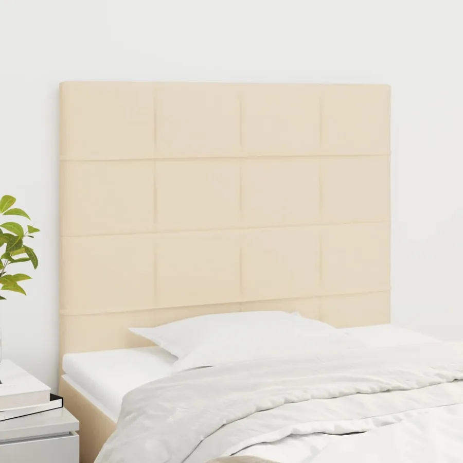 Tête de lit Crème 100x5x118/128 cm Tissu