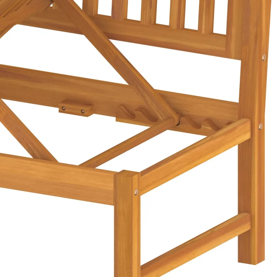 Lit de jour avec coussin gris 200x60x75 cm Bois d'acacia solide - 7