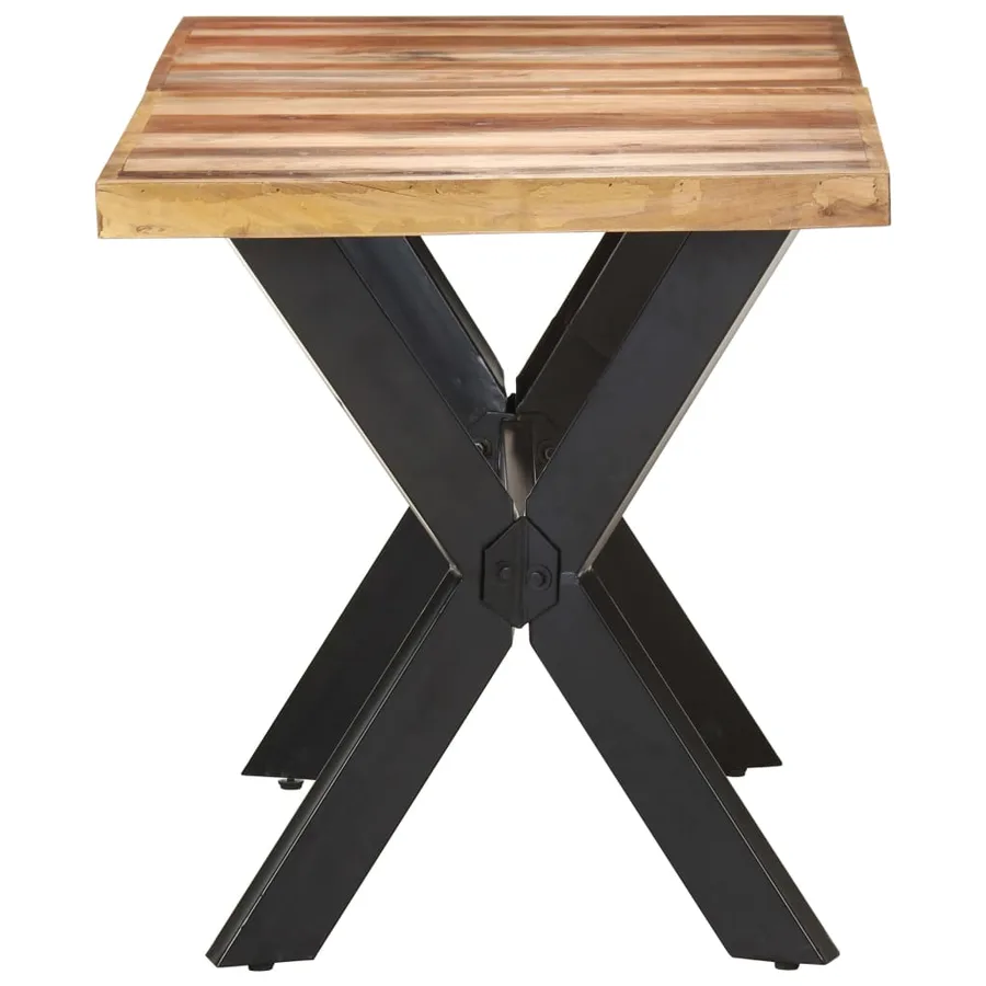 Table de salle à manger 140x70x75 cm Bois avec finition miel - 3