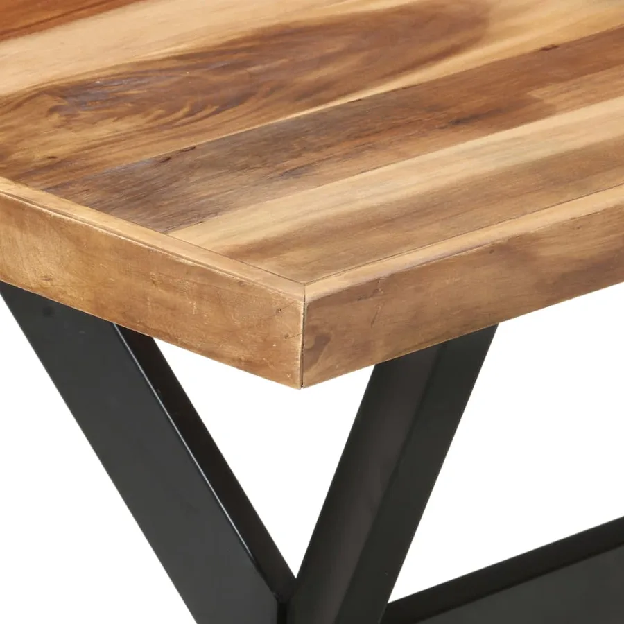 Table de salle à manger 140x70x75 cm Bois avec finition miel - 5