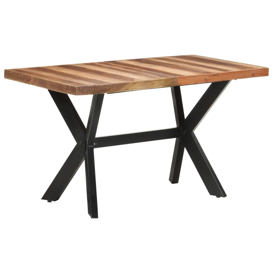 Table de salle à manger 140x70x75 cm Bois avec finition miel - 9