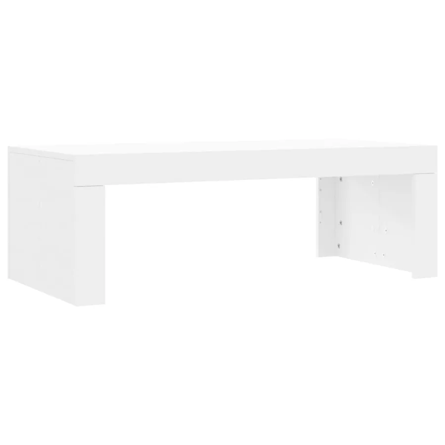 Table basse blanc 102x50x36 cm bois d'ingénierie - 2