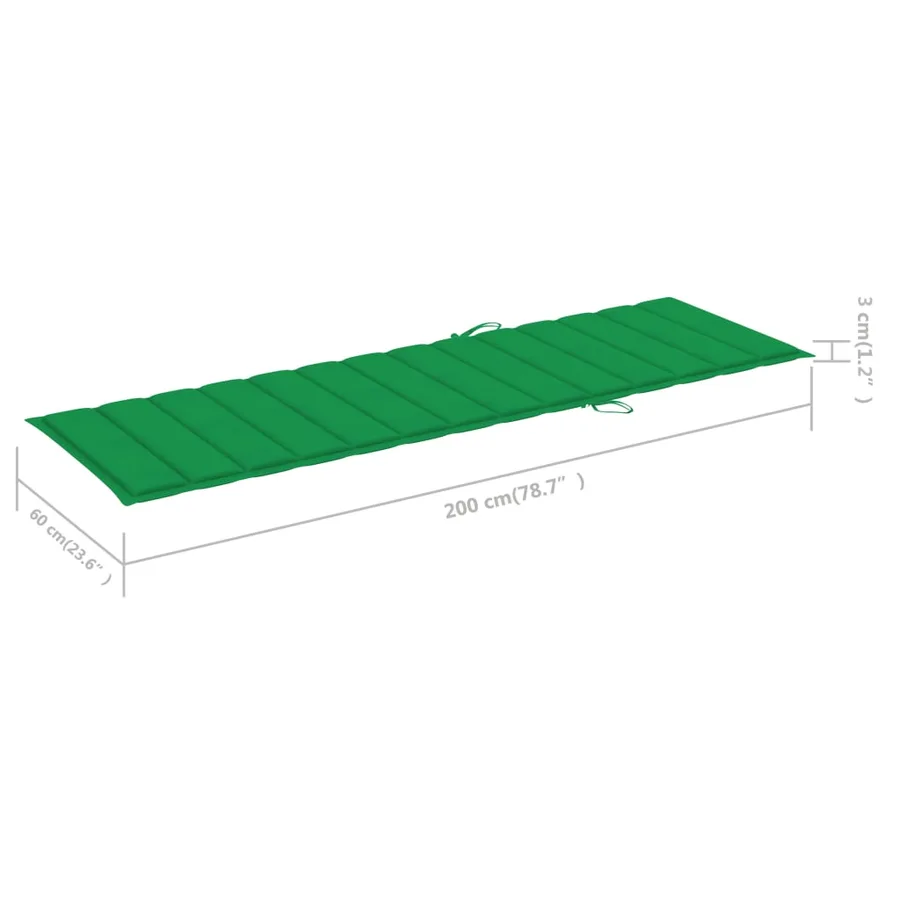 Chaise longue de jardin avec coussin Bambou - 7