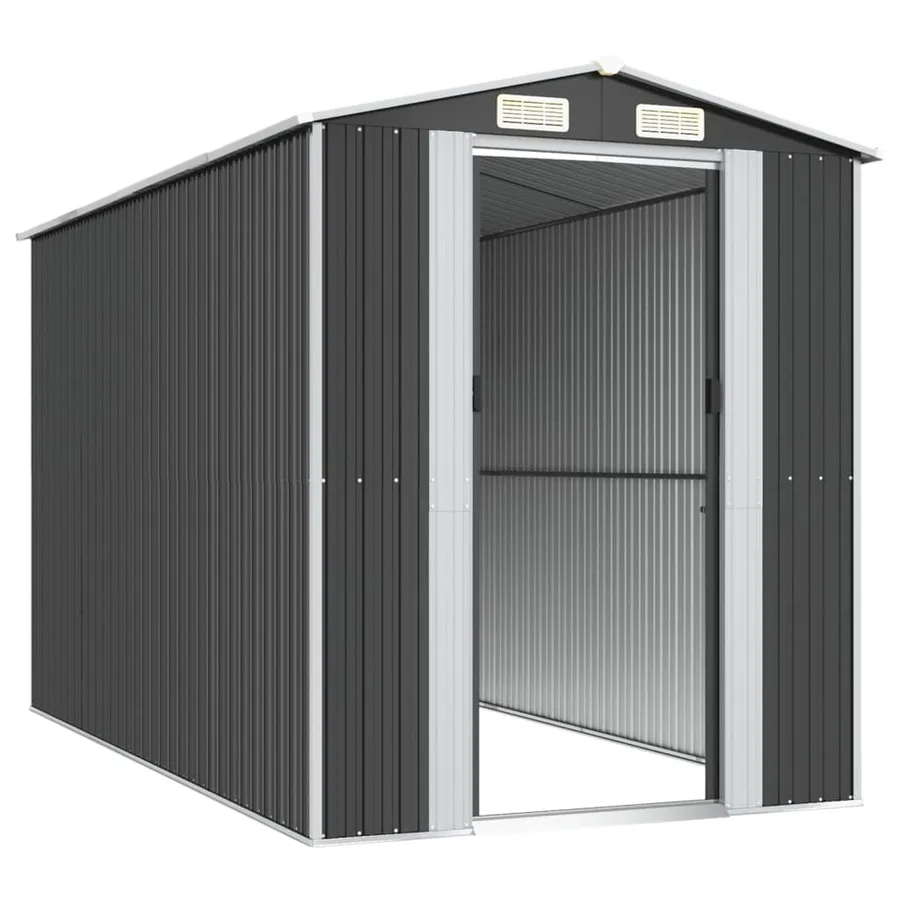 Abri de jardin Anthracite 192x357x223 cm Métal galvanisé - 4