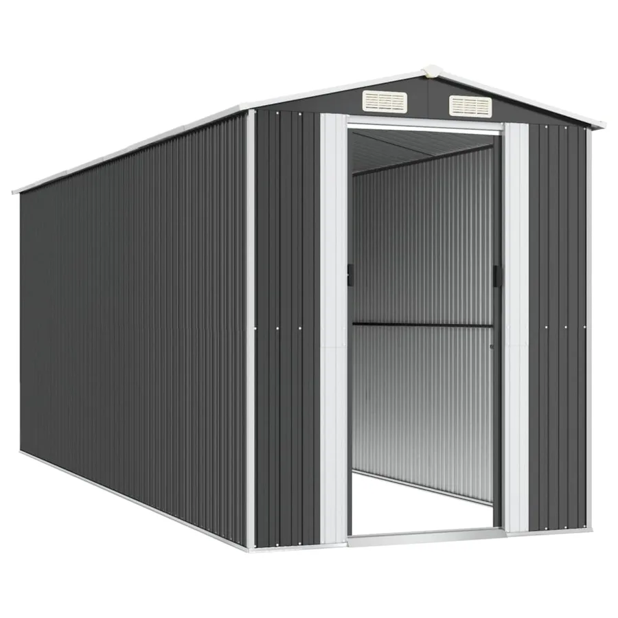 Abri de jardin Anthracite 192x523x223 cm Métal galvanisé - 4