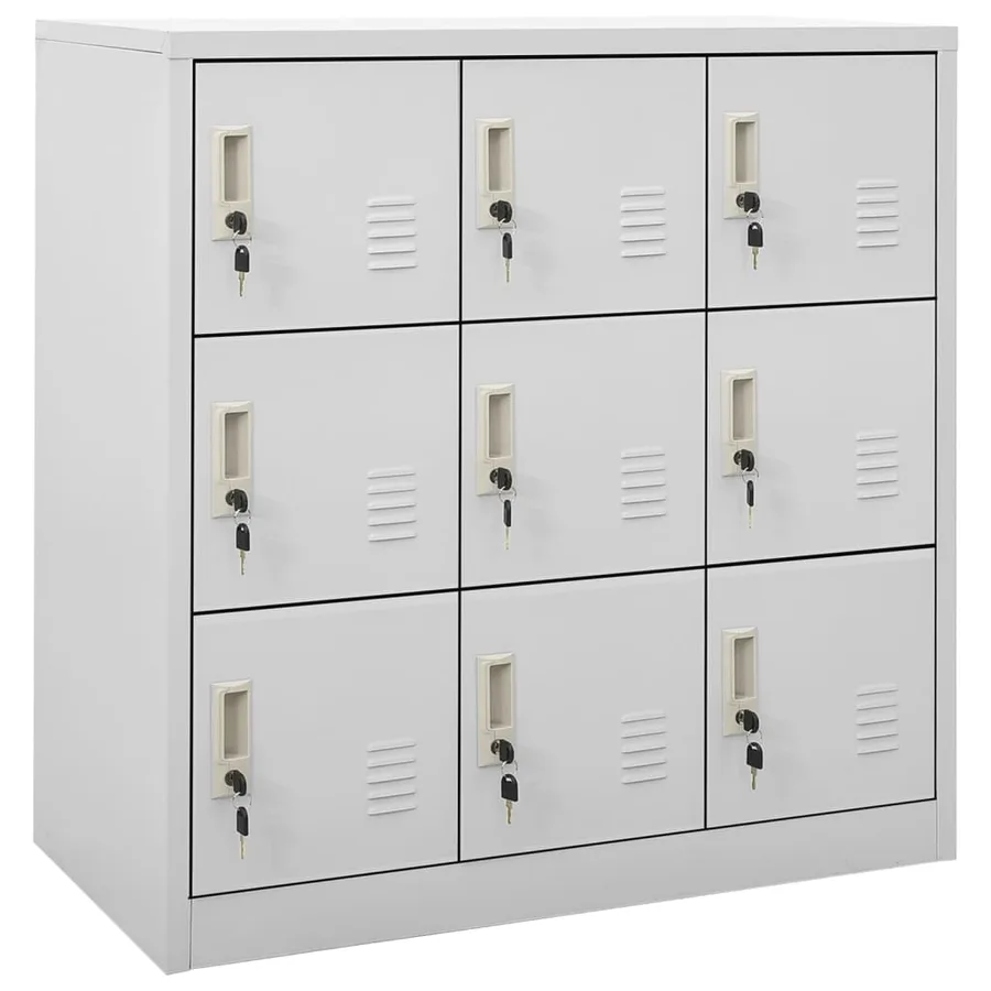 Armoires à casiers 5 pcs Gris clair 90x45x92,5 cm Acier - 2