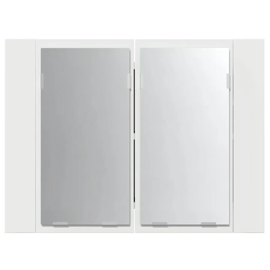 Armoire salle de bain à miroir LED Blanc 60x12x45 cm Acrylique - 9