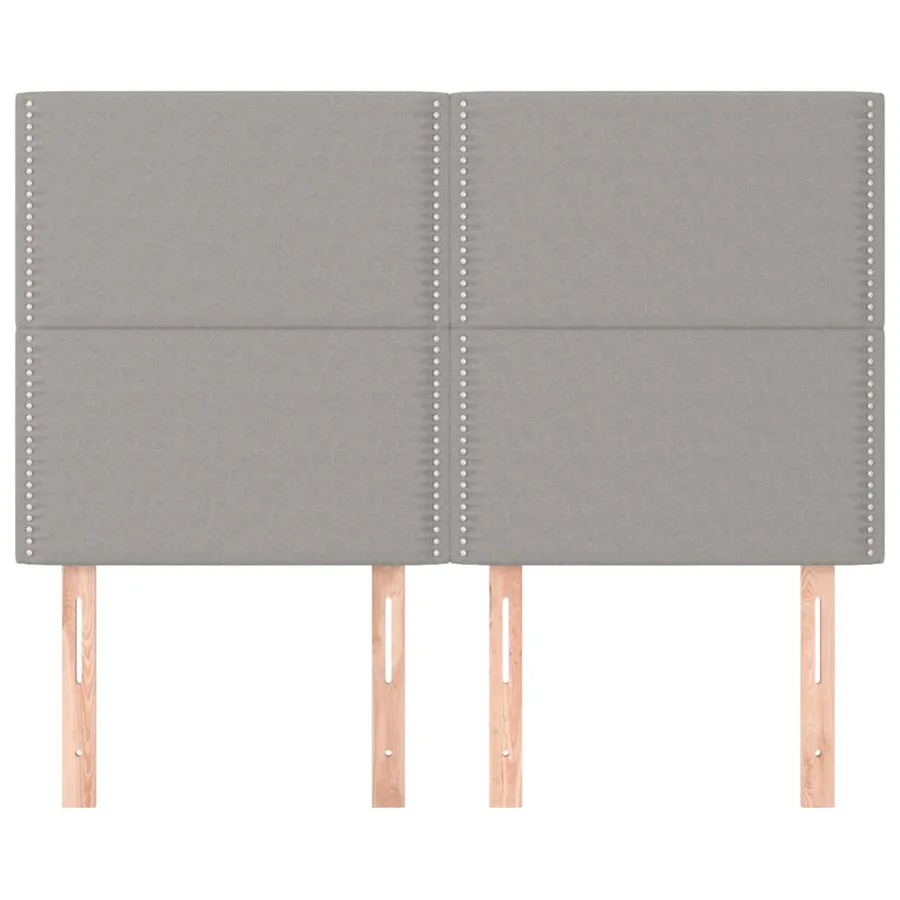 Tête de lit Gris clair 144 x 5 x 118/128 cm Tissu - 3