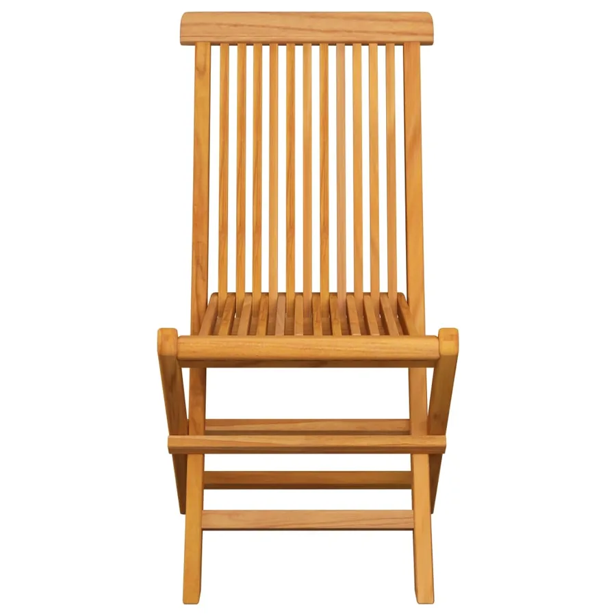 Chaises de jardin et coussins blanc crème lot de 6 Teck massif - 5